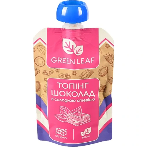 Топінг з солодкою стевією Шоколад Green Leaf д/п 90г