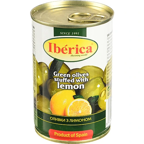 Оливки Iberica 300г лимон