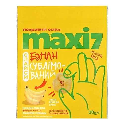 Банан Maxi 7 20г сублімований слайси