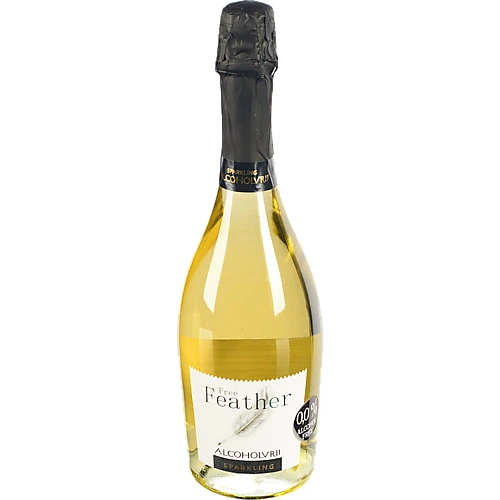 Вино Free Feather 0.75л alcoholfree sparkling б.а ігристе н.сол біле