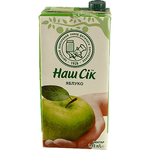 Сік Наш сік 1,93л яблуко