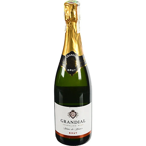 Вино ігристе Grandial 0.75л blanc de blancs брют біле