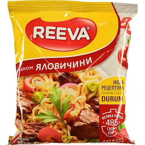Локшина Reeva 85г яловичина