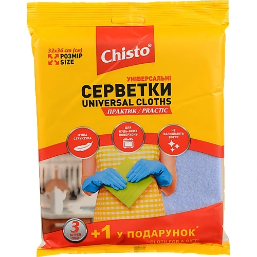 Серветки універсальні Практик Chisto 4шт