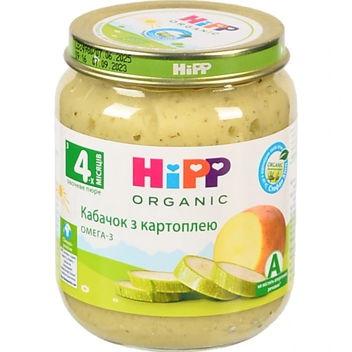 Пюре для дітей від 4 міс. Кабачок з картоплею Organic Hipp 125г