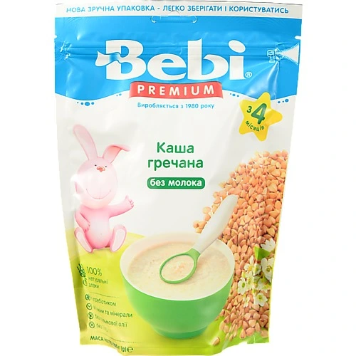 Каша безмолочна для дітей від 4міс Гречана Premium Bebi к/у 200г