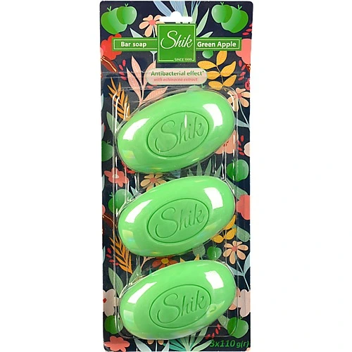 Мило туалетне Зелене яблуко Shik 3х110г