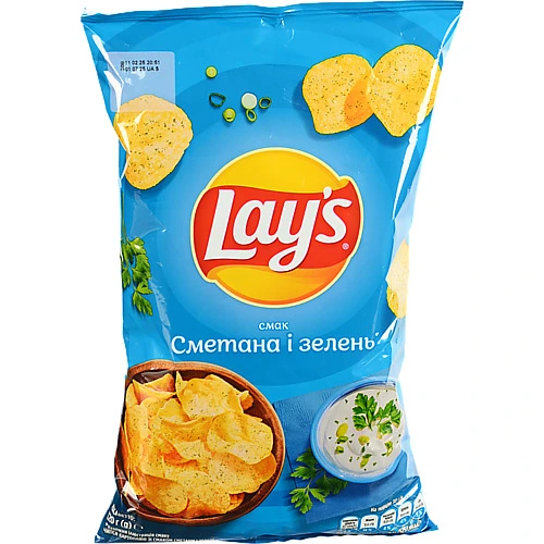 Чiпси Lays 120г сметана зелень