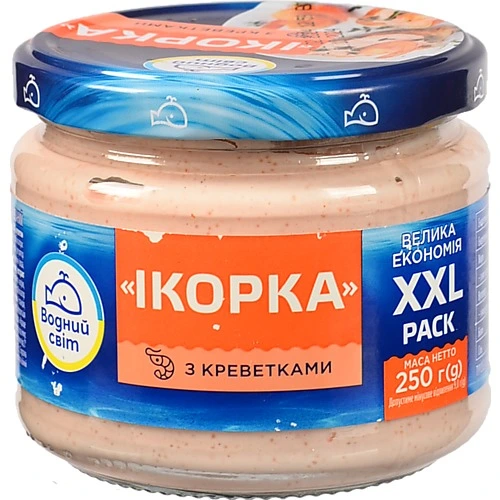 Продукт з ікрою океан.риби Водний світ 250г креветки