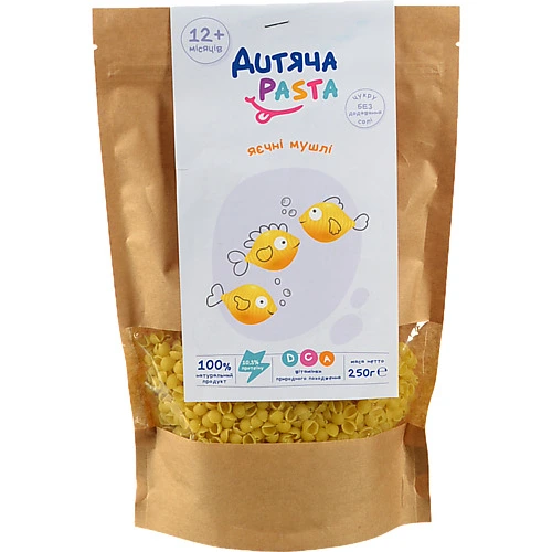 Макаронні вироби Дитяча Pasta 250г яєчні мушлі