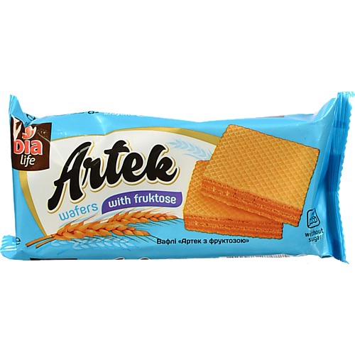 Вафлі Загора 80г артек фруктоза