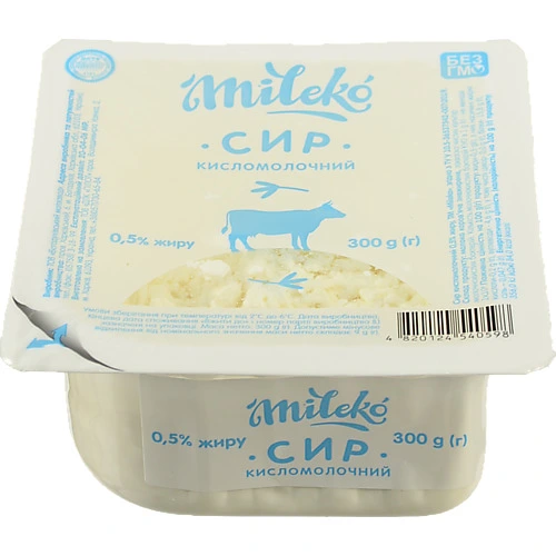 Сир к.м. Mileko 300г 0.5% ван.
