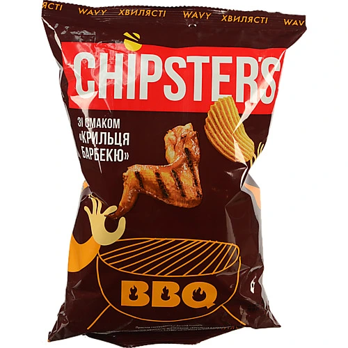 Чипси Chipsters 95г крильця барбекю