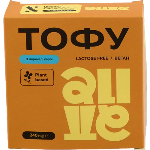 Тофу в маринаді каррі Alive к/у 240г