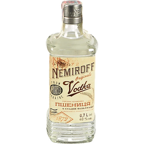 Горілка Nemiroff 0.7л пшениця українська відбірна штоф оригінал