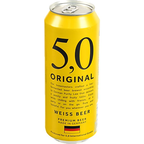Пиво 5.0 0.5л 5% original weiss світле нефiльтроване з.б