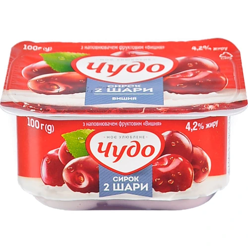 Сирок Чудо 100г 4.2% вишня ванночка