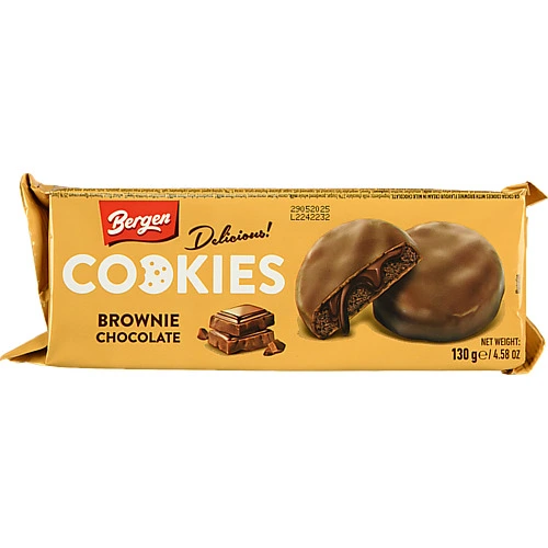 Печиво Bergen Cookies 130гр брауні шоколад