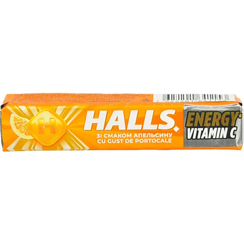 Льодяники Halls25.2г вітамін С апельсин