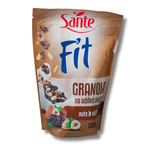 Гранола Sante 300г Fit з горіхами та какао