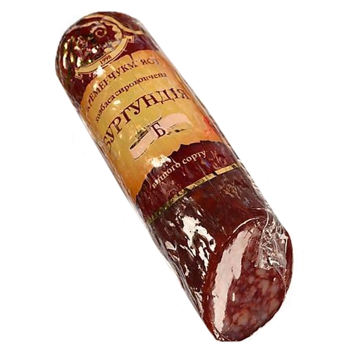 Ковбаса [Фарроk [Бургундіяk сирокопчена, вищий ґатунок, половинка, порційна, вакуумна упаковка