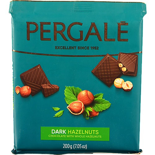 Шоколад Pergale 200гр темний з фундуком