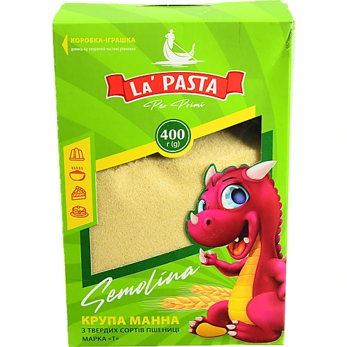 Крупа манна La Pasta 400г тверди сорти пшеницi