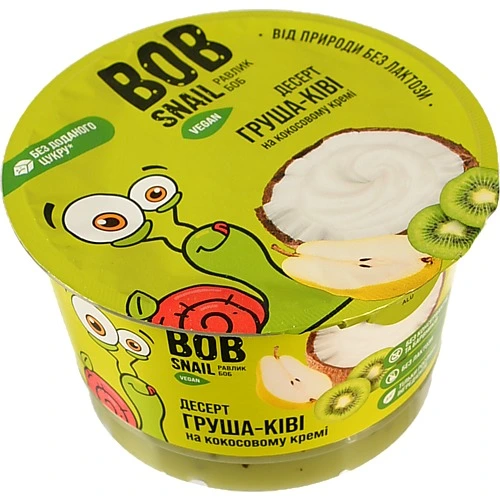 Десерт на кокосовому кремі Груша-ківі Bob Snail ст 180г
