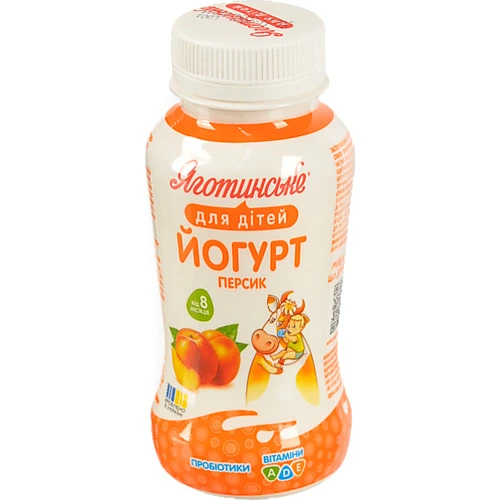 Йогурт Яготинський 185г 1.5% д.дітей персик