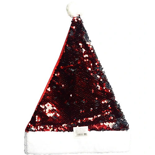 Капелюх Діда Мороза карнавальний  Блистки двостороннітип 21