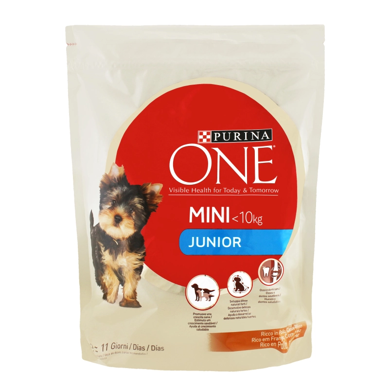 Корм сухий для цуценят маленьких порід до 10кг з куркою та рисом Purina One д/п 800г