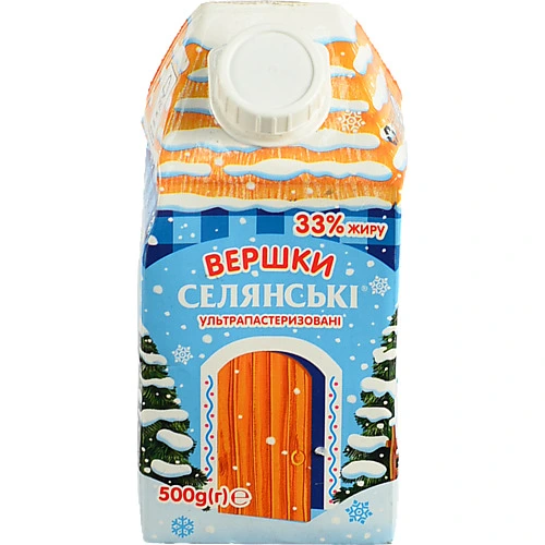 Вершки Селянські 500мл 33%