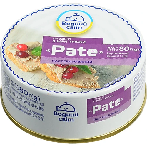 Продукт з ікри тріски Pate 80г