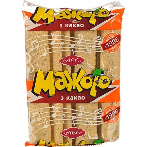Печиво АВК трубочка мажор какао