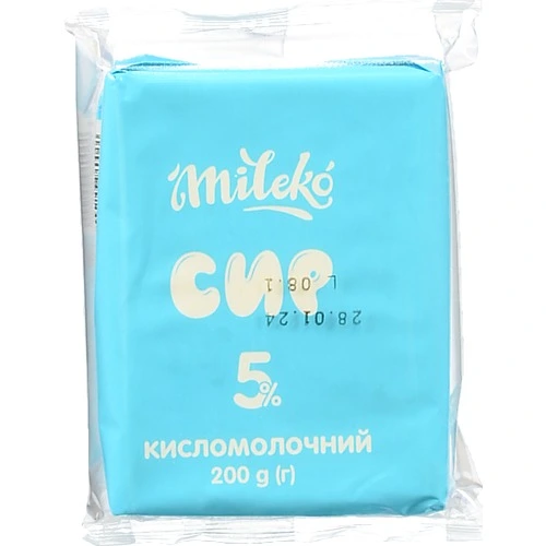 Сир м'який Mileko 200г 5% жирності