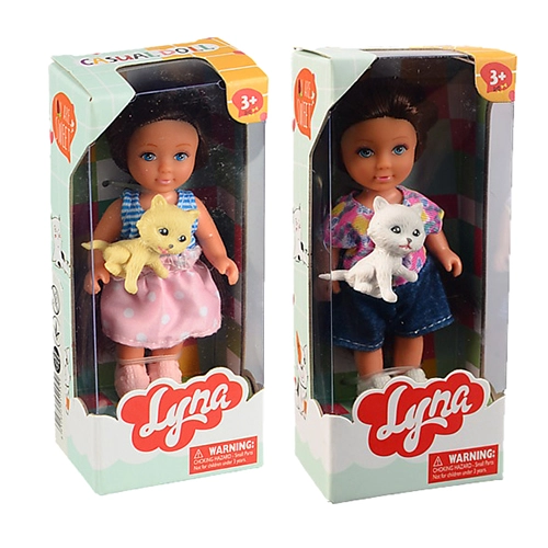 Набір ігровий для дітей від 3років 4618 Лялька Адель з улюбленцем Shantou Yisheng 1шт