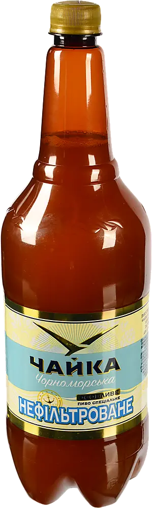 Пиво Чайка Чорноморська Особливе світле нефільтроване пастеризоване 1.45л