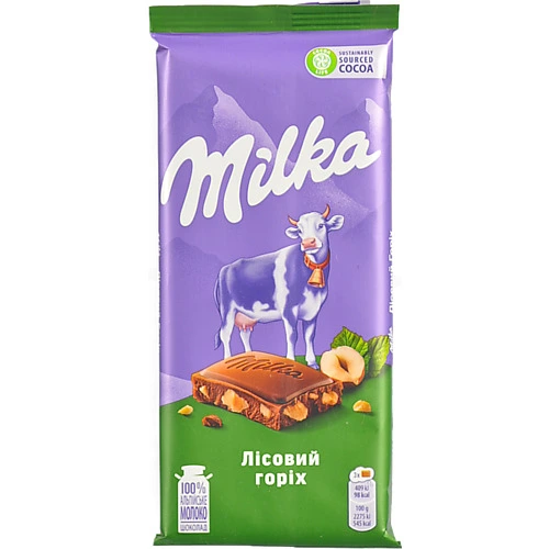 Шоколад Мілка 90г горіх
