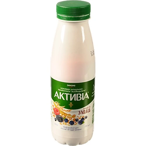 Активіа Біфідойогурт Лісові ягоди та злаки 290г 1.5%