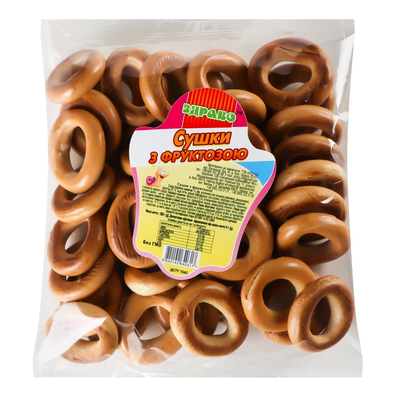 Сушки з фруктозою Здраво м/у 300г