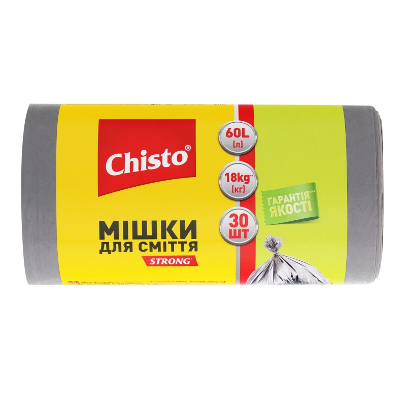 Мішки для сміття 60л Strong Chisto 30шт