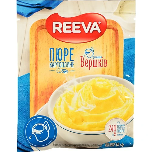 Пюре Reeva Вершки картопляне 40г