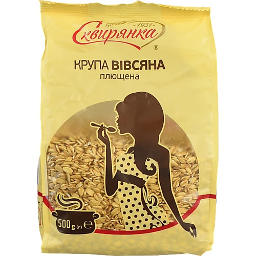 Крупа Сквирянка 500г вівсяна цільнозернова плющена