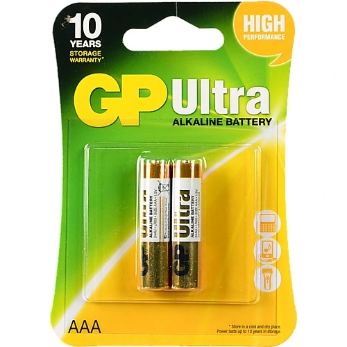 Батарейки AAА LR03 GP24АUETA21-2GSB2 Ultra Alkaline GP 2шт