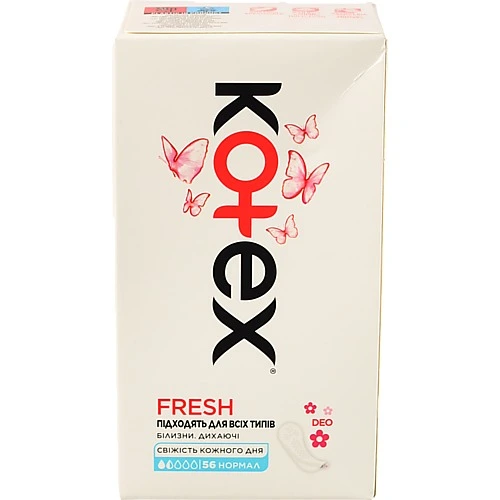 Прокладки Kotex 56шт щоденні deo normal liners ifw