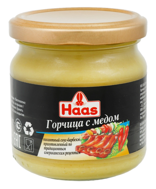 Гірчиця з медом Haas с/б 215г