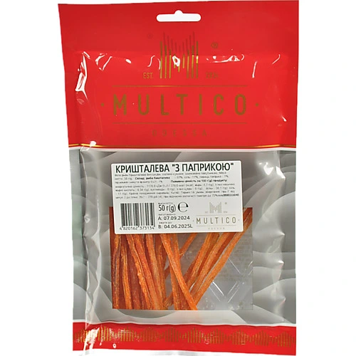 Рибка Multico 50г кришталева паприка солоно сушена