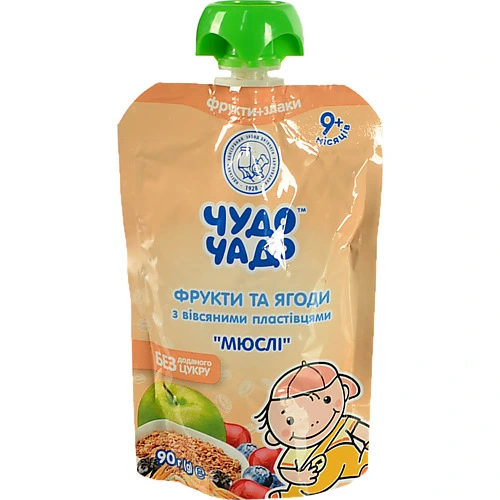 Пюре Чудо-Чадо 90г мюслі фруктово-ягідне