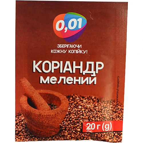 Коріандр 0.01 20г мелений