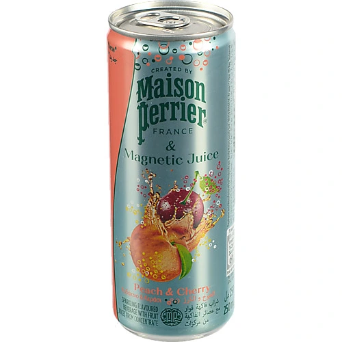 Напій безалкогольний сильногазований Peach&Cherry Perrier з/б 0.25л
